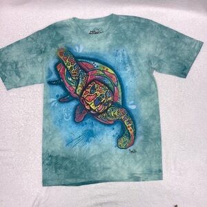 The Mountain tie dye multi color sea turtle t-shirt large